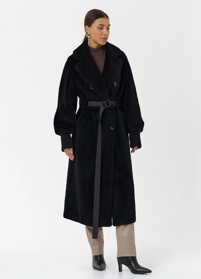 Пальто из шерсти с английским воротником модель № 28636 в рассрочку