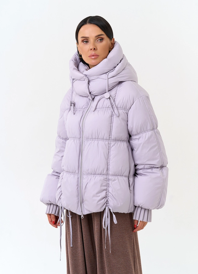 Женский пуховик с капюшоном модель № 34025 универмаг малина фото