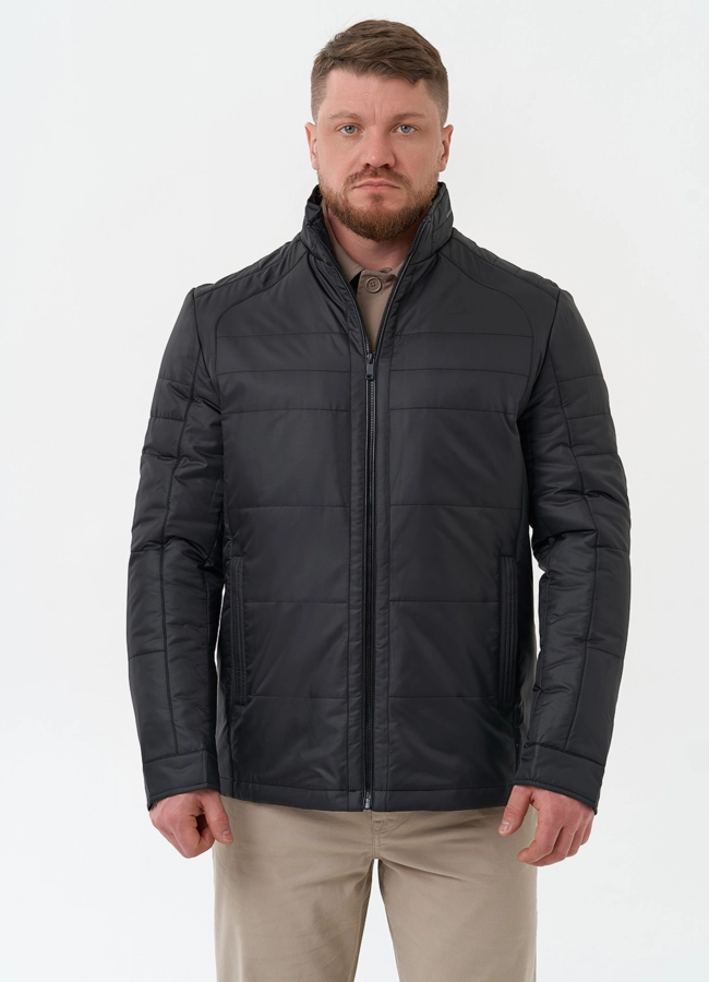 Мужская демисезонная куртка модель № 30272 меха малина