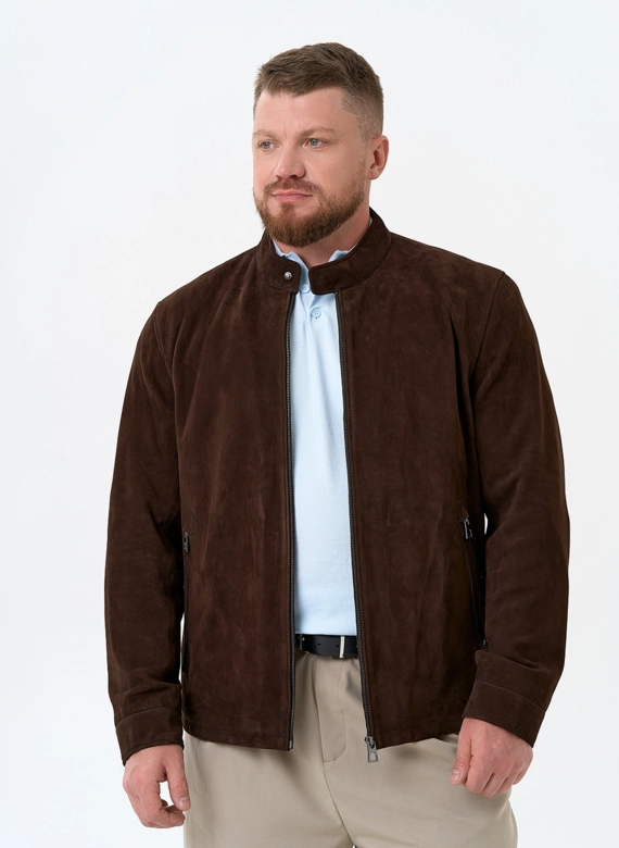 Мужская куртка из натуральной замши фото