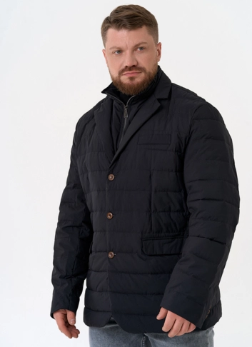 Мужской пуховик со съемной манишкой