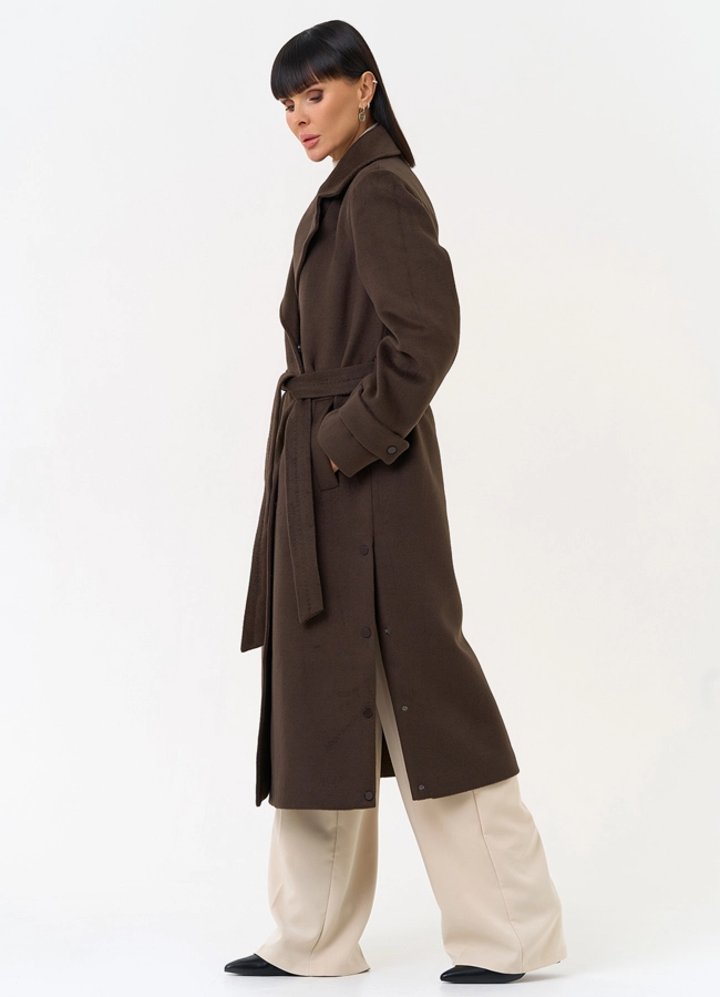 Женское пальто с английским воротником модель № 31559 в рассрочку