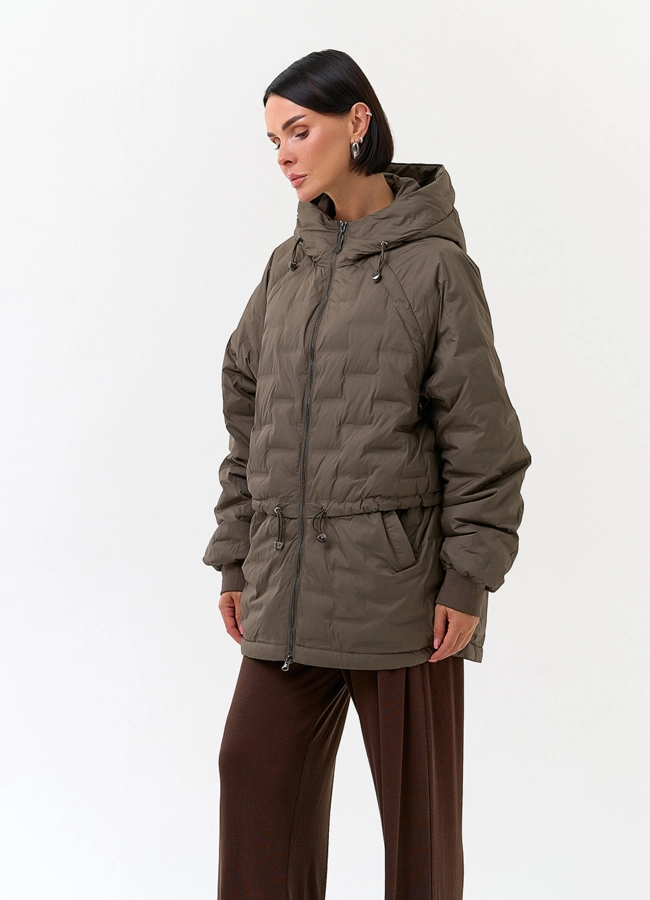 Женская куртка с капюшоном модель № 33793 универмаг малина