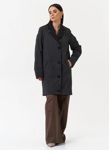 Женское утепленное полупальто трансформер