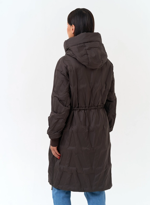 Женское утепленное полупальто фото